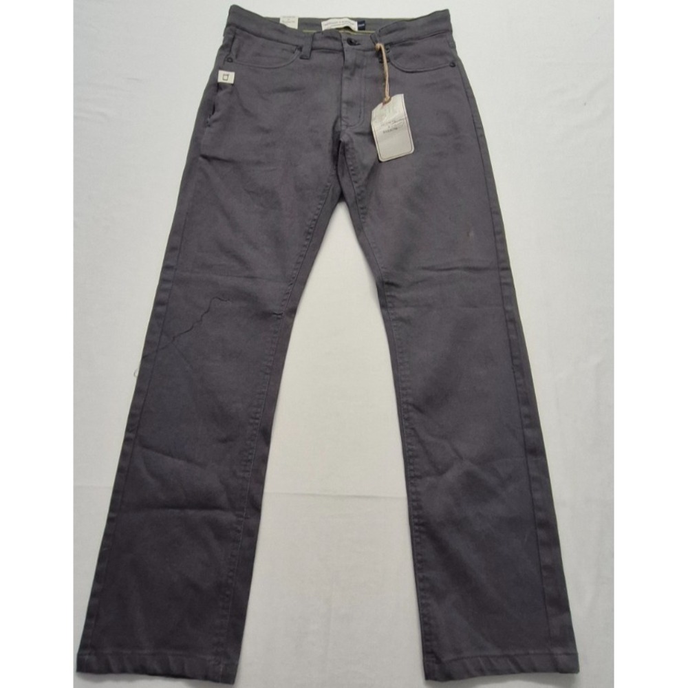 NWT Hudson & Barrow Men's Charcoal Gray‎ Pants 30x30 flat front stretch straight